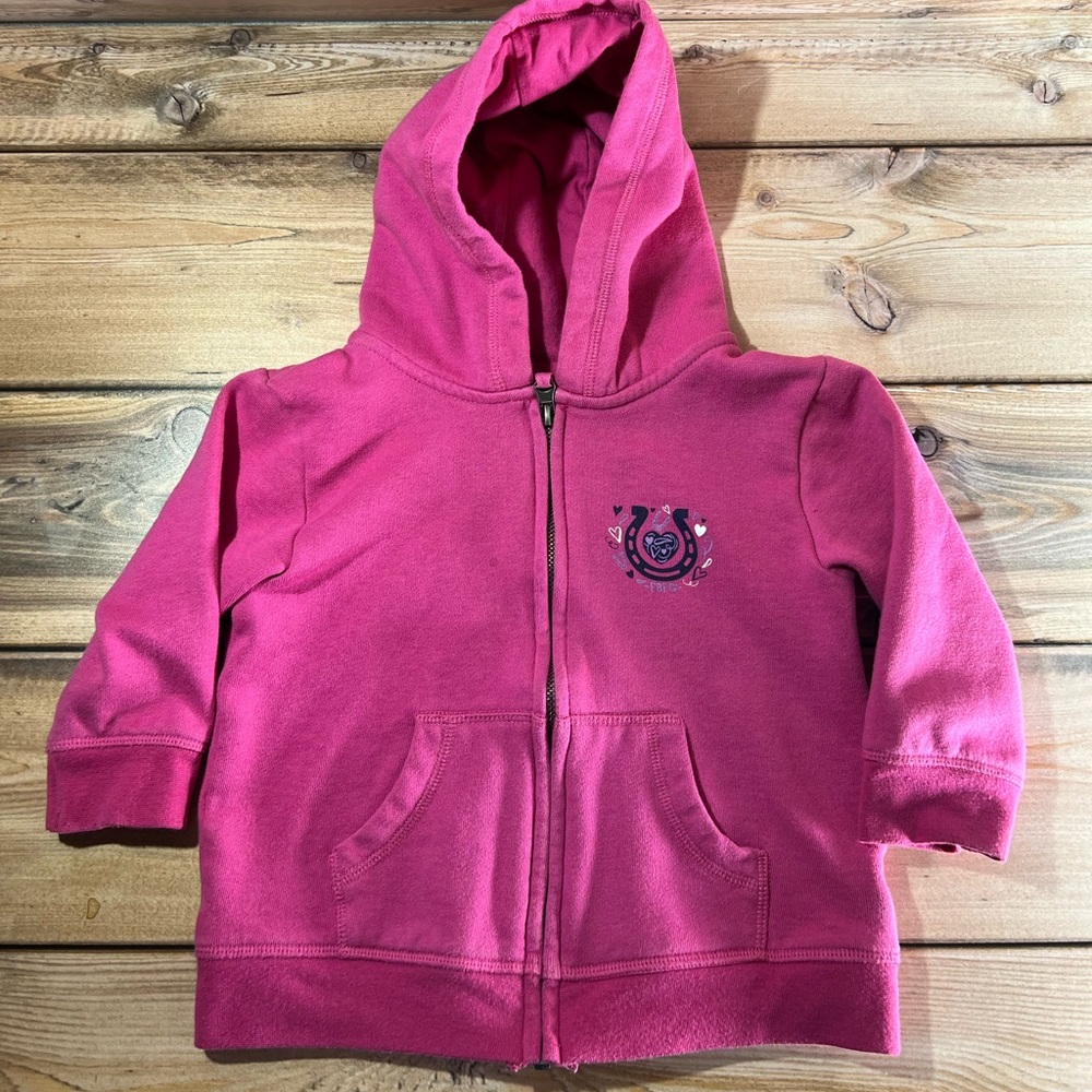 Farm Girl Charming Pink Kids Hoodie